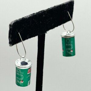 Vintage 7 Up Soda Cola Can Earrings